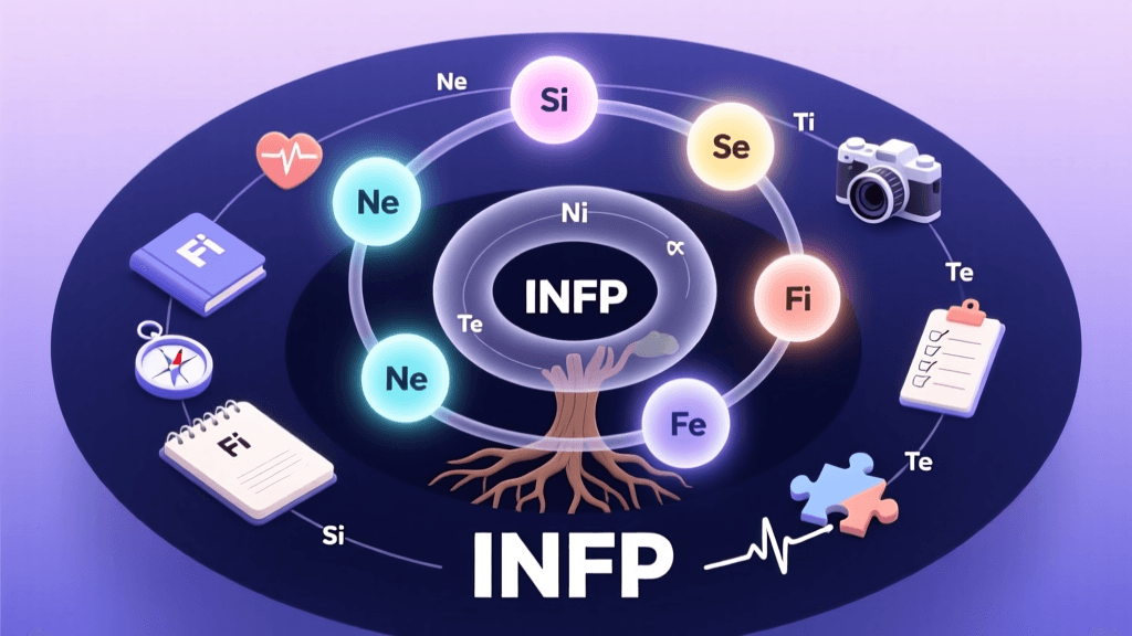 INFP Cognitive Function Stack Explained: Ni, Ne, Si, Se, Ti, Te, Fi, Fe Breakdown