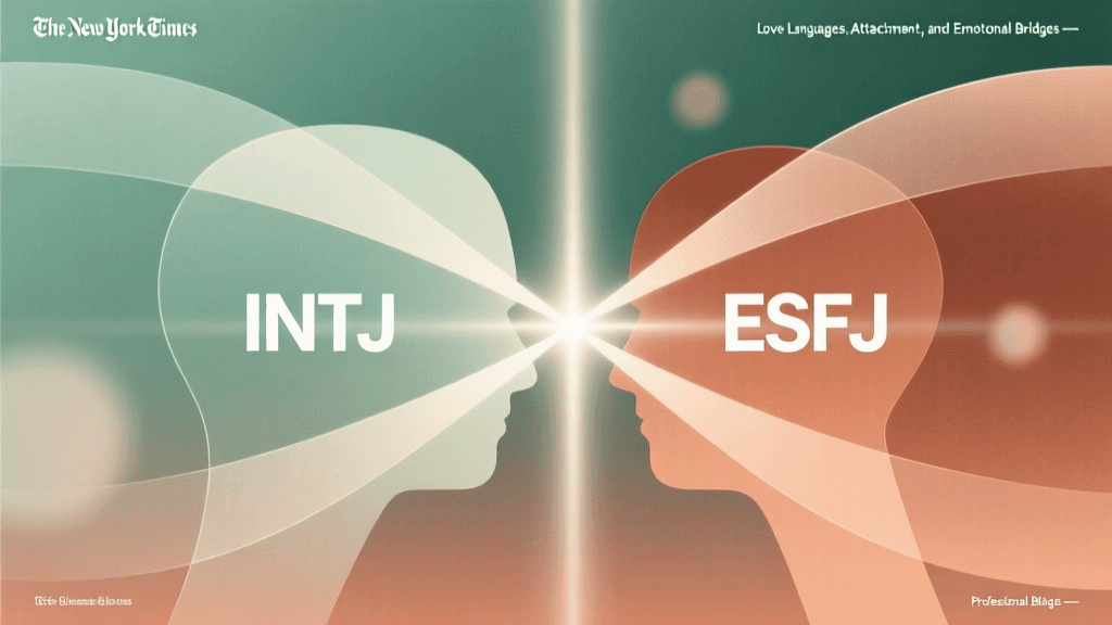 INTJ and ESFJ Romantic Compatibility: Love Languages, Attachment, and Emotional Bridges
