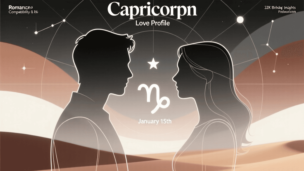 Capricorn Love Profile: Romance, Compatibility & January 15 Birthday Insights