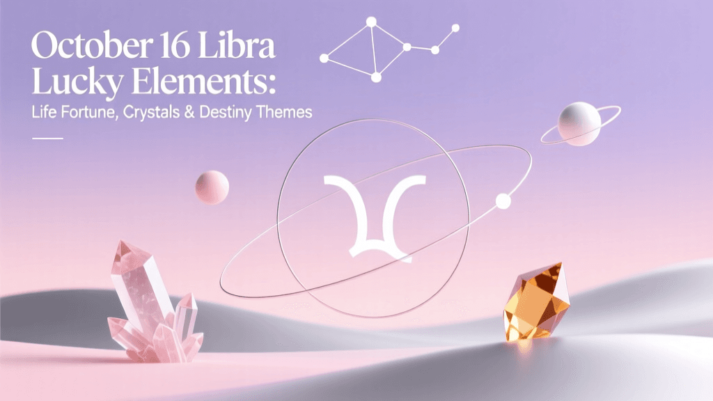 October 16 Libra Lucky Elements: Life Fortune, Crystals & Destiny Themes