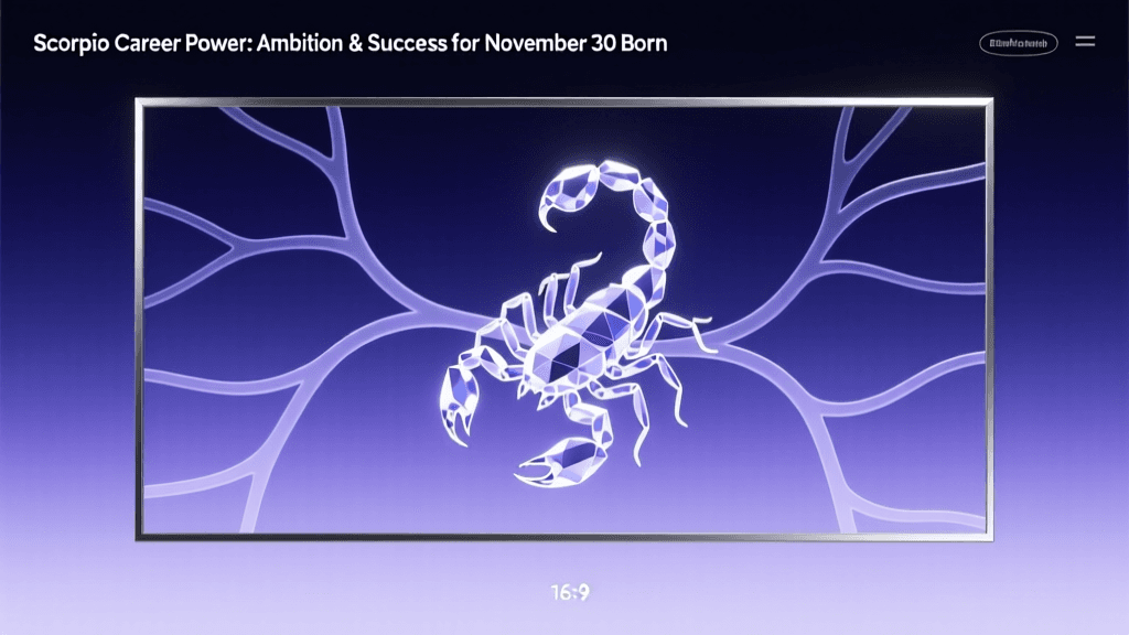 Scorpio Career Power: Ambition & Success for November 30 Born