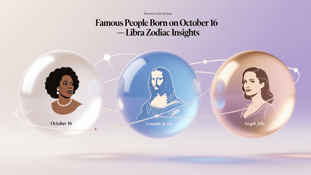 Famous People Born on October 16 — Libra Zodiac Insights
