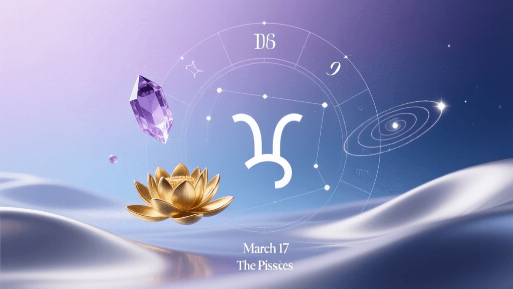 March 17 Pisces Lucky Elements: Life Fortune, Crystals & Destiny Themes