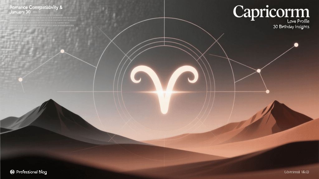 Capricorn Love Profile: Romance, Compatibility & January 30 Birthday Insights