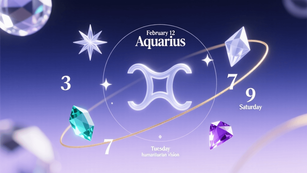 February 12 Aquarius Lucky Elements: Life Fortune, Crystals & Destiny