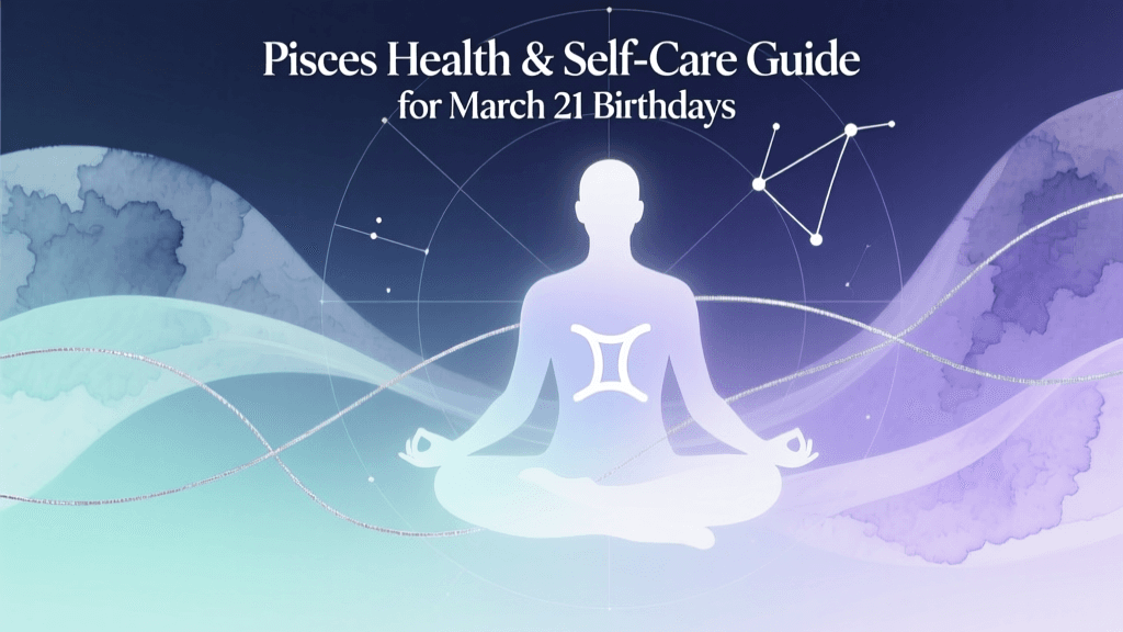 Pisces Health & Self-Care Guide for March 21 Birthdays