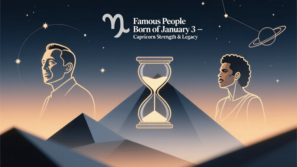 Famous People Born on January 3 — Capricorn Strength & Legacy
