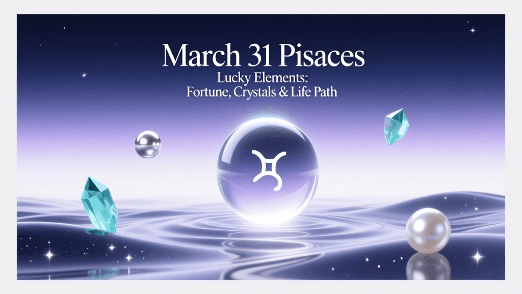 March 31 Pisces Lucky Elements: Fortune, Crystals & Life Path
