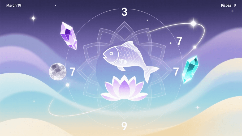 March 19 Pisces Lucky Elements: Life Fortune, Crystals & Destiny Themes