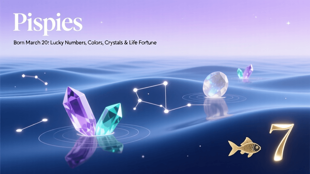 Pisces Born March 20: Lucky Numbers, Colors, Crystals & Life Fortune