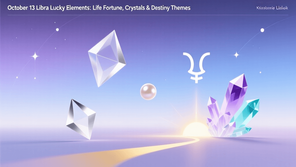 October 13 Libra Lucky Elements: Life Fortune, Crystals & Destiny Themes