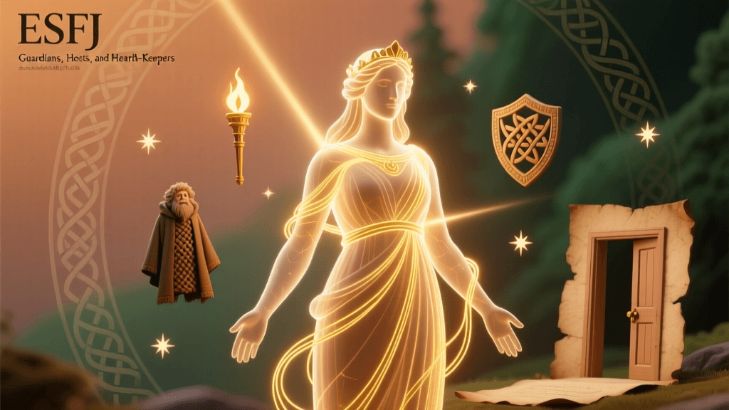 ESFJ Mythological Archetypes: Guardians, Hosts & Hearth-Keepers Across Lore