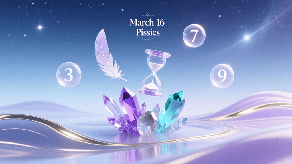 March 16 Pisces Lucky Elements: Life Fortune, Crystals & Destiny Themes
