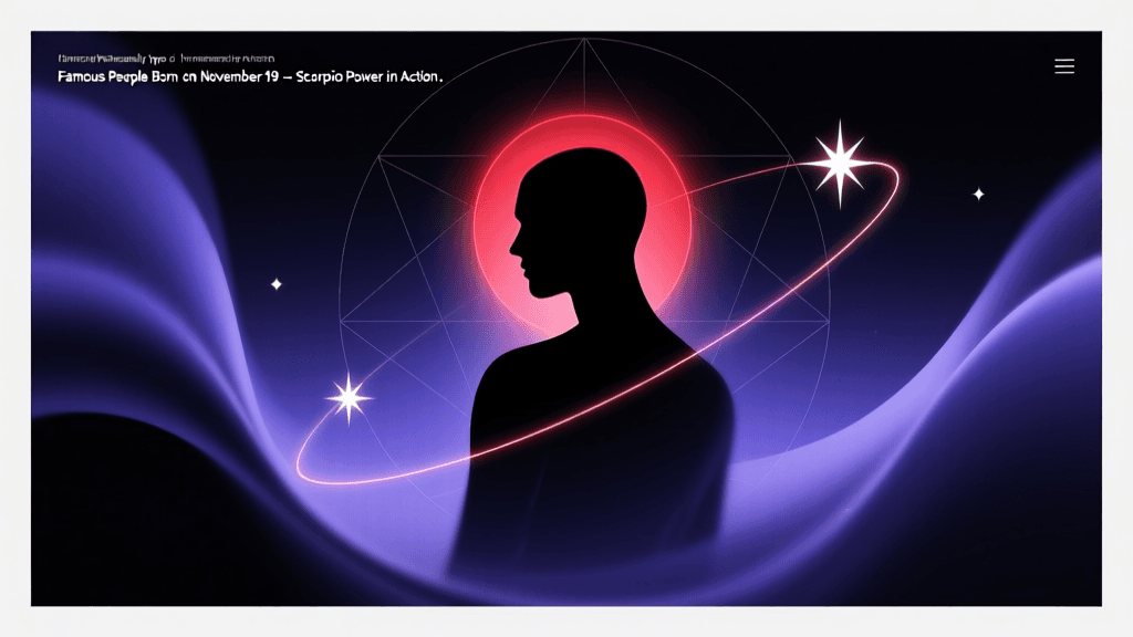 Famous People Born on November 19 — Scorpio Power in Action