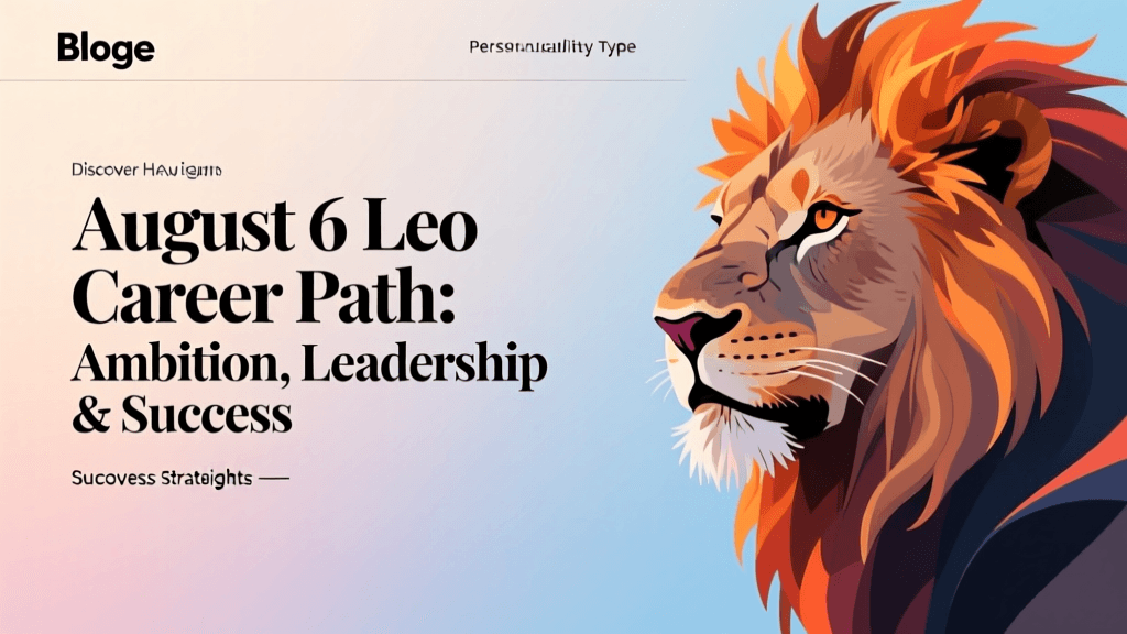 August 6 Leo Career Path: Ambition, Leadership & Success