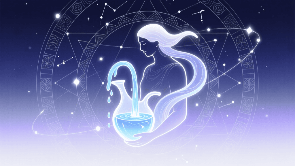 Aquarius Symbol & Sacred Meaning: The Water-Bearer’s Cosmic Glyph