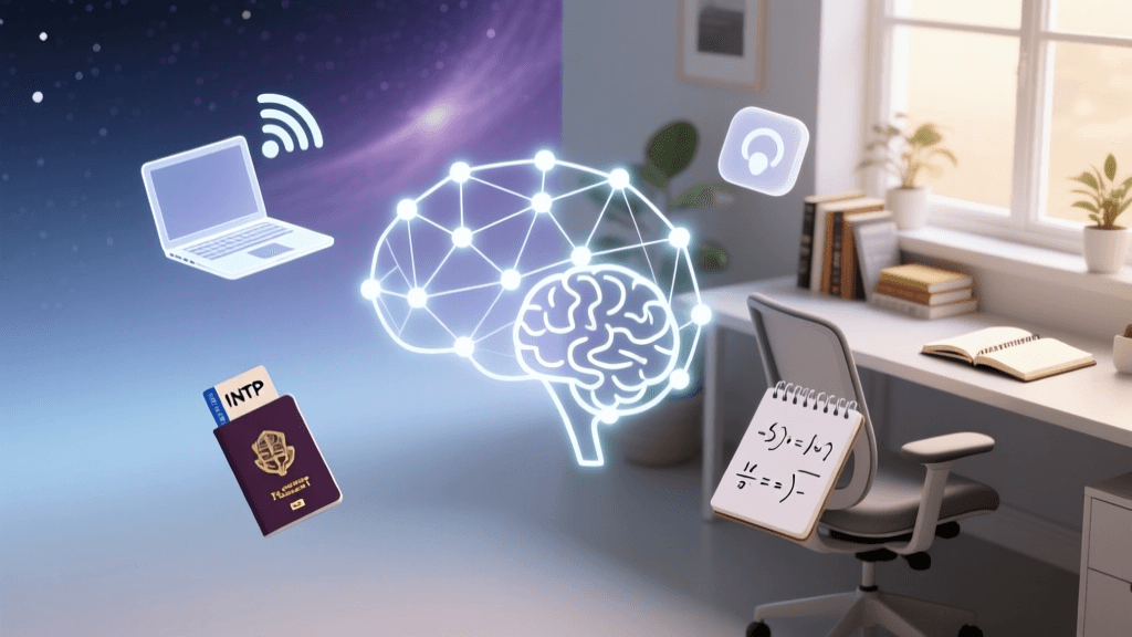 INTP Remote Work Guide: Digital Nomad Suitability & Ideal Home Office Setup