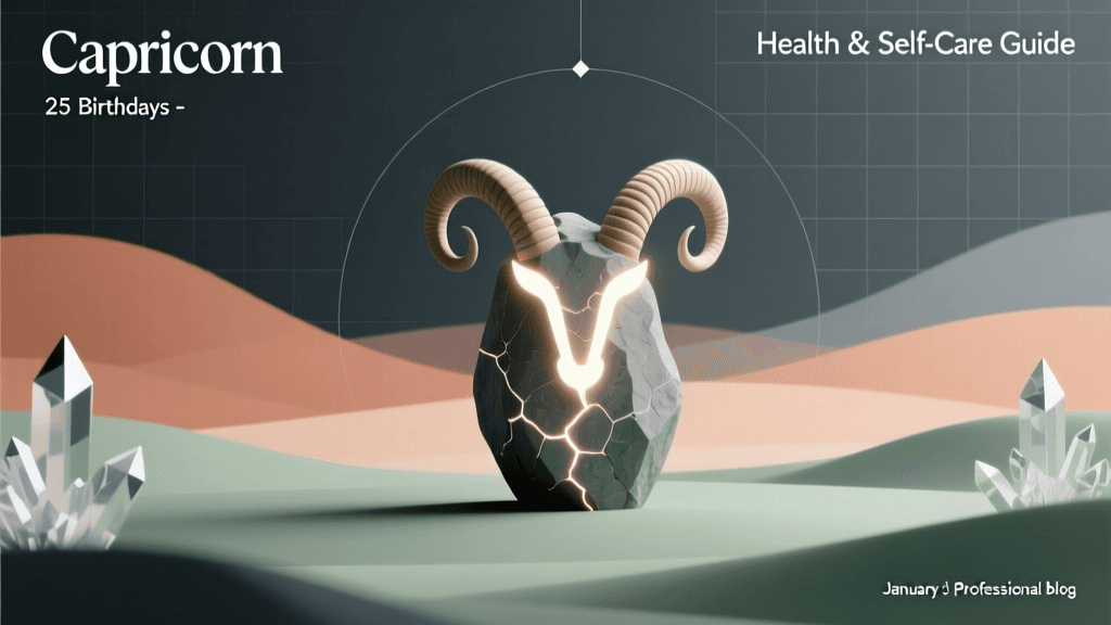 Capricorn Health & Self-Care Guide for January 25 Birthdays