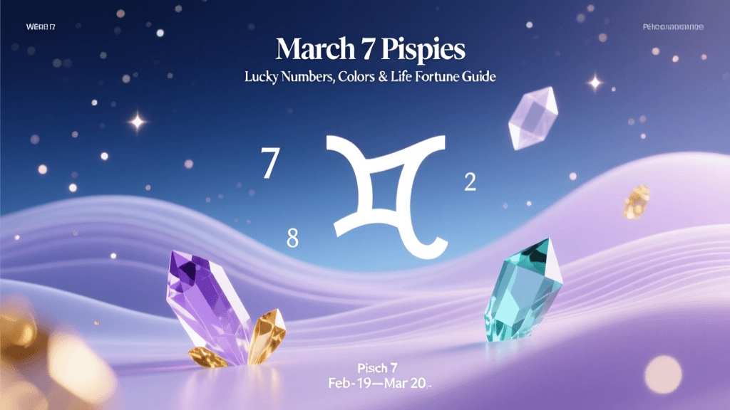 March 7 Pisces Lucky Numbers, Colors & Life Fortune Guide