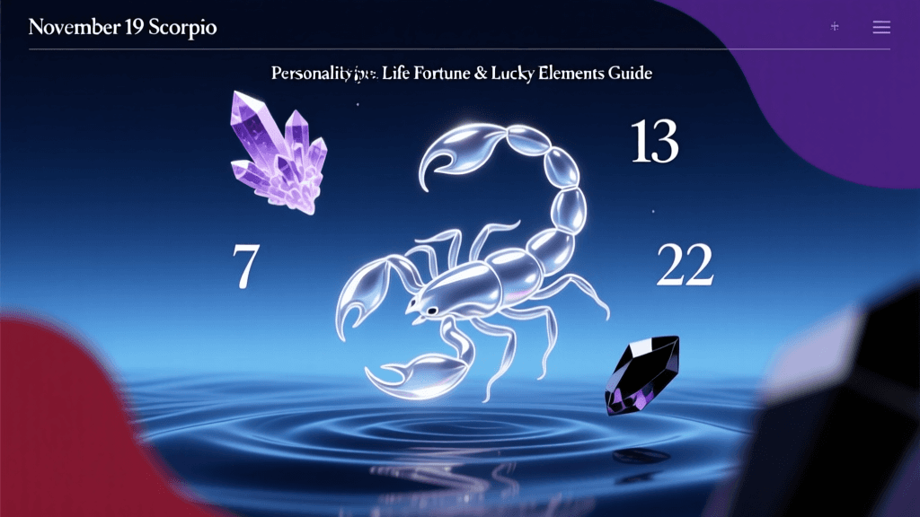 November 19 Scorpio Life Fortune & Lucky Elements Guide